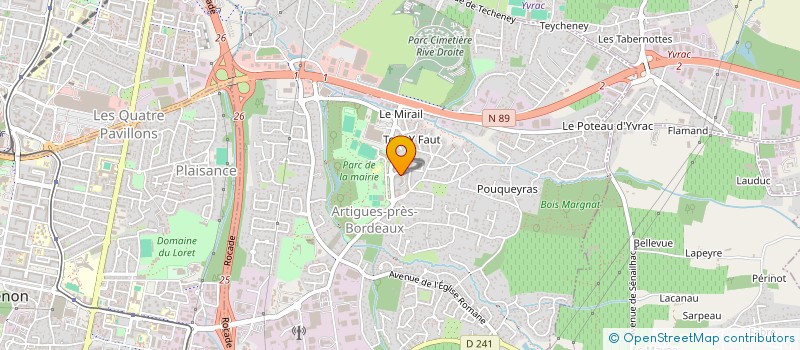 localisation de l'entreprise SOLIDARITE DEMARCHES & LOISIRS - SD&L à ARTIGUES-PRES-BORDEAUX