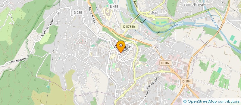 localisation de l'entreprise SOLIDARITE ENFANCE 07 à AUBENAS