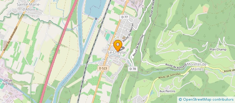 localisation de l'entreprise SOLIDARITE ETUDIANTE HANDI-VALIDE GRENOBLOISE  CRETS EN BELLEDONNE