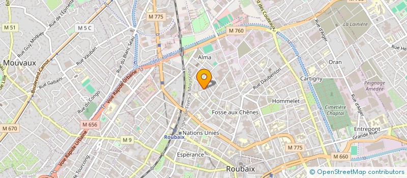 localisation de l'entreprise SOLIDARITE KAWRAL  ROUBAIX