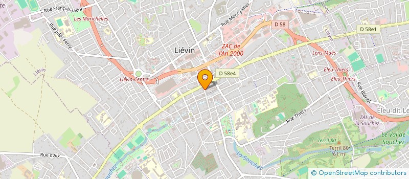 localisation de l'entreprise SOLIDARITE OUVRIERE SOCIALE DE LIEVIN à LIEVIN