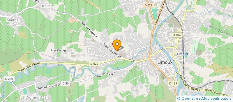 localisation de l'entreprise SOLIDARITE PAYSANS AUDE à LIMOUX
