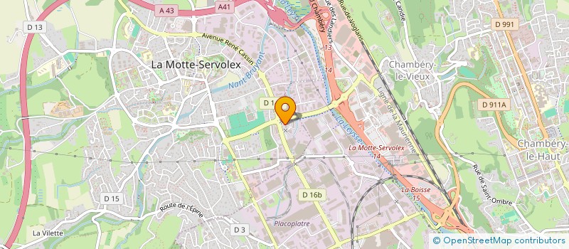 localisation de l'entreprise SOLIDARITE PODO SAVOIE à LA MOTTE-SERVOLEX