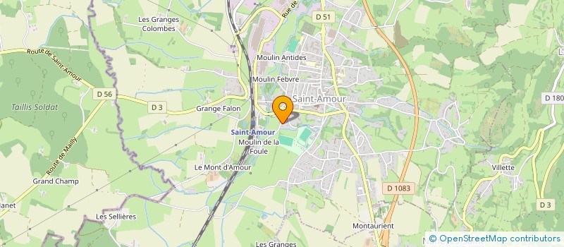 localisation de l'entreprise SOLIDARITE SPORTS SAINT-AMOUR  SAINT-AMOUR