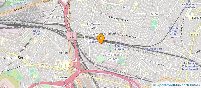 localisation de l'entreprise SOLIDARITES PARKINSON 93  BONDY