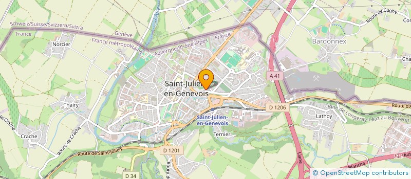 localisation de l'entreprise SOLIDARITES ST JULIEN - ST LOUIS à SAINT-JULIEN-EN-GENEVOIS