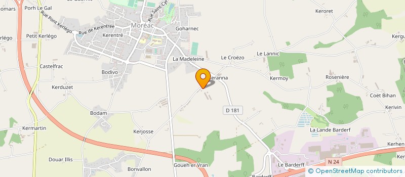 localisation de l'entreprise SOLIE JEHANNO  MOREAC