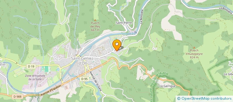 localisation de l'entreprise SOLIGNAC COUVERTURE à SAINT GENIEZ D'OLT ET D'AUBRAC