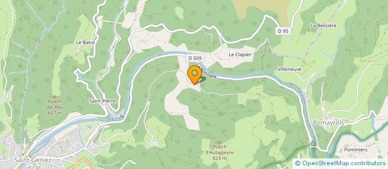 localisation de l'entreprise SOLIGNAC ENERGIE  SAINTE-EULALIE-D'OLT