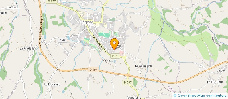 localisation de l'entreprise SOLIGNAC PIERRE ET FRANCETTE  RIGNAC