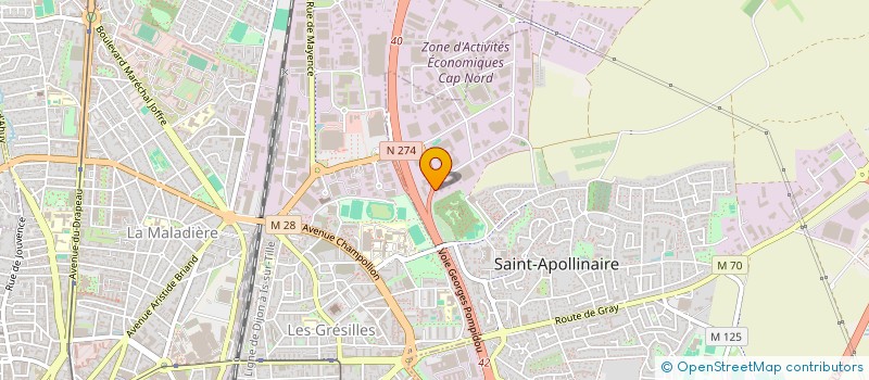 localisation de l'entreprise SOLIHA COTE D'OR à SAINT-APOLLINAIRE