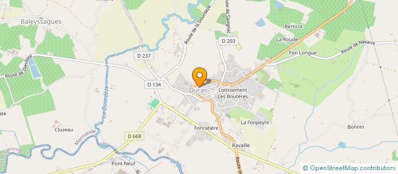 localisation de l'entreprise SOLILOU  DURAS