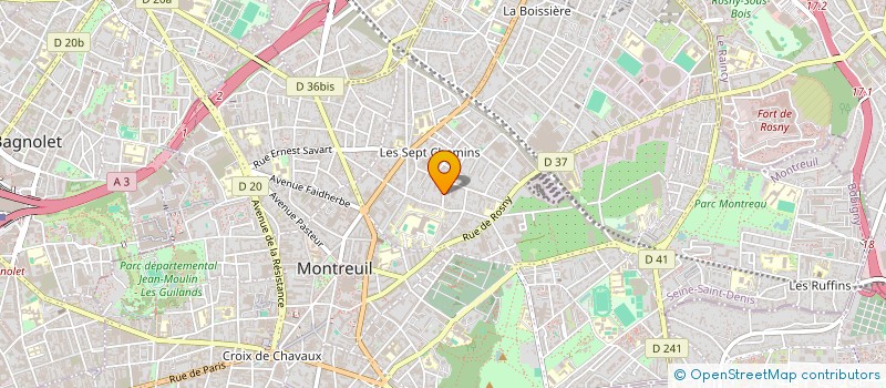 localisation de l'entreprise SOLIPSYS à MONTREUIL