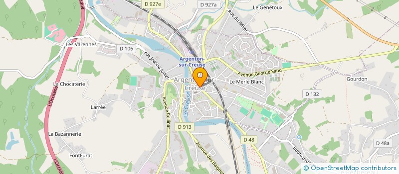 localisation de l'entreprise SOLIRIS à ARGENTON-SUR-CREUSE