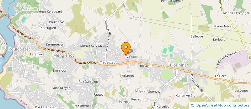 localisation de l'entreprise SOLITEX à PLOUHINEC