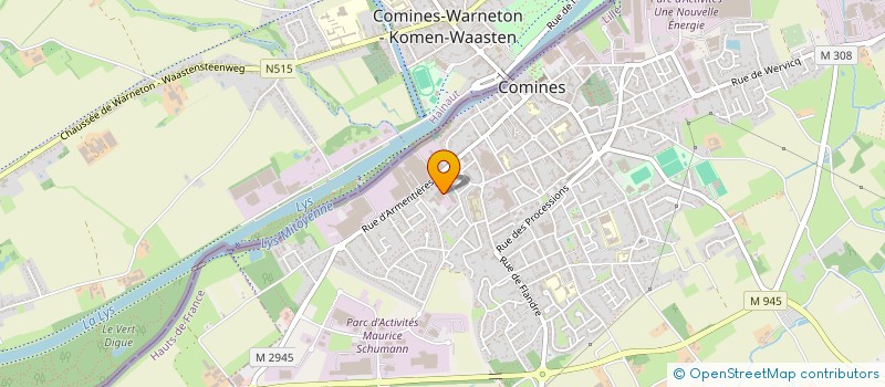 localisation de l'entreprise SOLITRANS à COMINES