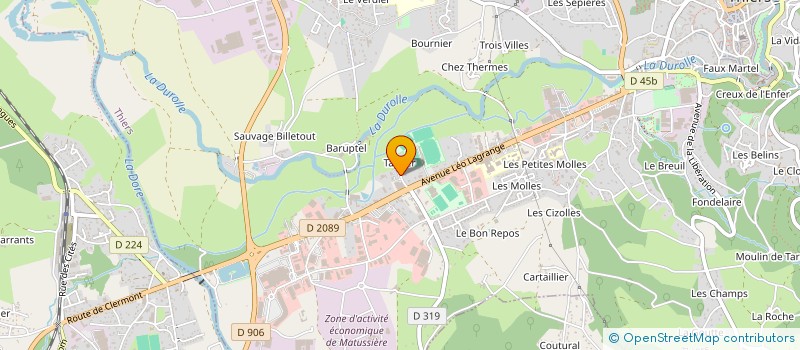localisation de l'entreprise SOLLEGRE FERRONNERIE SOUDURE à THIERS