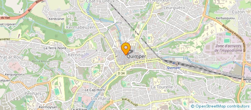 localisation de l'entreprise SOLLER  QUIMPER