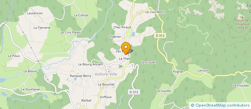 localisation de l'entreprise SOLS & CONCEPT  VOLLORE-VILLE