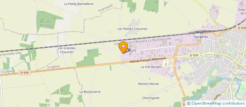 localisation de l'entreprise SOLS ET PEINTURE  SURGERES