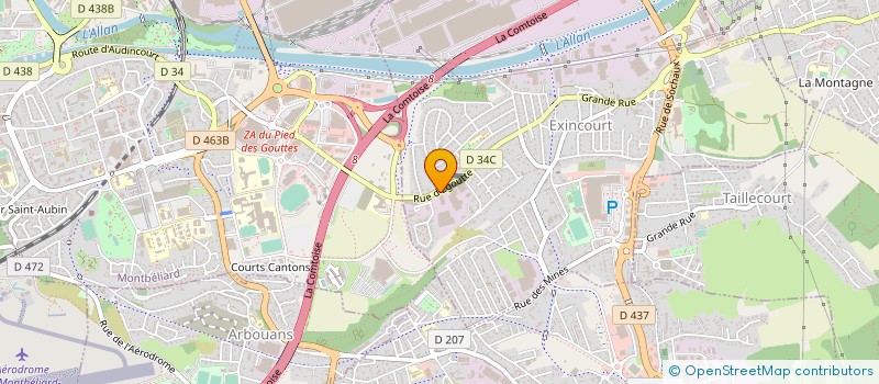 localisation de l'entreprise SOLS ET PEINTURES DE L'EST à EXINCOURT