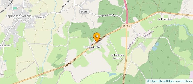 localisation de l'entreprise SOLS INDUSTRIELS DU CENTRE à ESPINASSE-VOZELLE