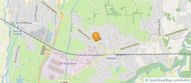 localisation de l'entreprise SOLS PLUS REVETEMENTS  BONSON