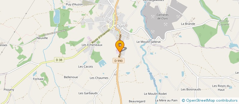 localisation de l'entreprise SOLSITE 36 à CLUIS