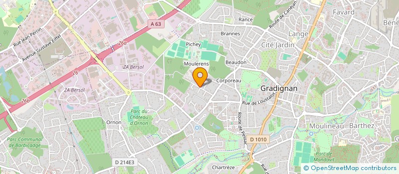 localisation de l'entreprise SOLSTICE à GRADIGNAN