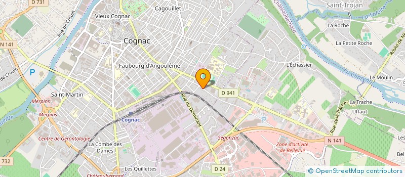 localisation de l'entreprise SOLUNA à COGNAC