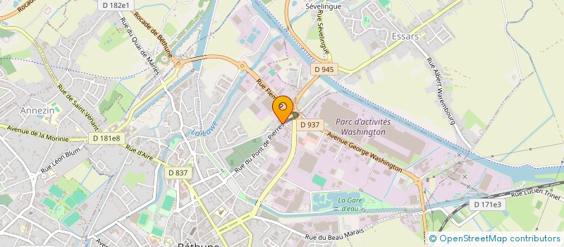 localisation de l'entreprise SOLUNORT à BETHUNE