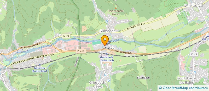 localisation de l'entreprise SOLUSERV à GUNSBACH