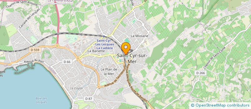 localisation de l'entreprise SOLUTION BTP à SAINT-CYR-SUR-MER