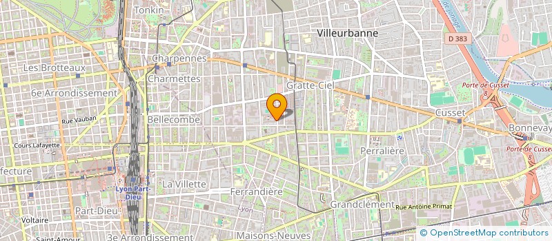 localisation de l'entreprise SOLUTION COFFRAGE ETAIEMENT  VILLEURBANNE