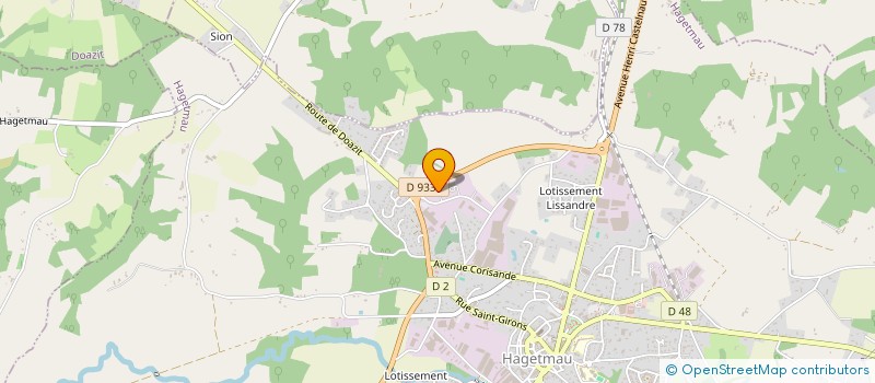 localisation de l'entreprise SOLUTION CONTACTS  HAGETMAU