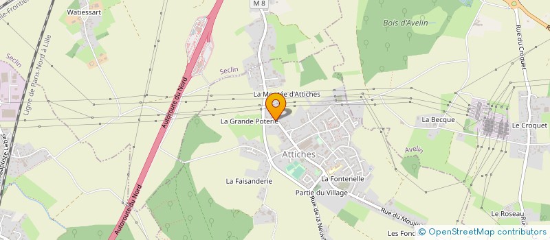 localisation de l'entreprise SOLUTION COURTAGE  ATTICHES