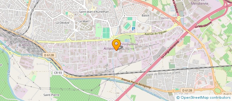 localisation de l'entreprise SOLUTION DISTRIBUTION COLIS à BEZIERS