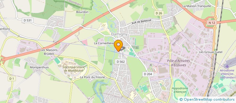 localisation de l'entreprise SOLUTION HABITAT à DAMIGNY