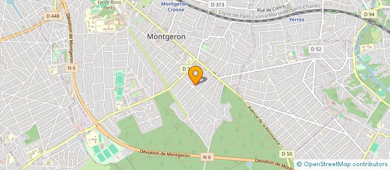 localisation de l'entreprise SOLUTION POUR LE DEVELOPPEMENT INDUSTRIEL ET L'INTEGRATION à MONTGERON