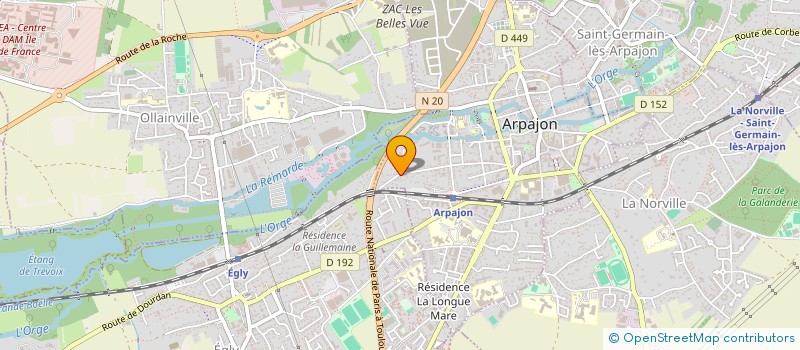 localisation de l'entreprise SOLUTION RENT ALL à ARPAJON
