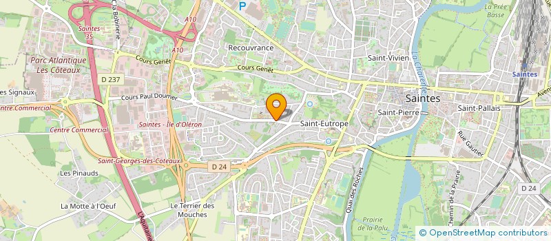 localisation de l'entreprise SOLUTION TP à SAINTES