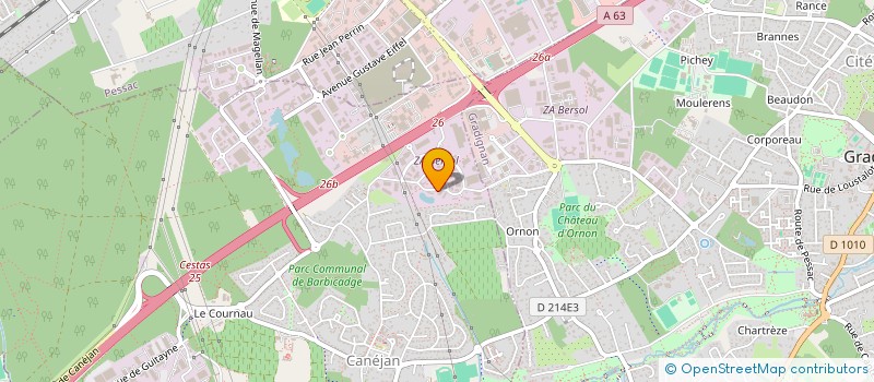 localisation de l'entreprise SOLUTIONS BUREAUTIQUES PROFESSIONNELLES PERSONALISEES à PESSAC