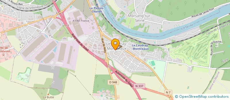 localisation de l'entreprise SOLUTIONS COMMERCIALES DES ENTREPRISES  LE COUDRAY-MONTCEAUX