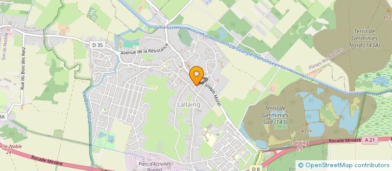 localisation de l'entreprise SOLUTIONS ENERGIES RENOUVELABLES SER  LALLAING