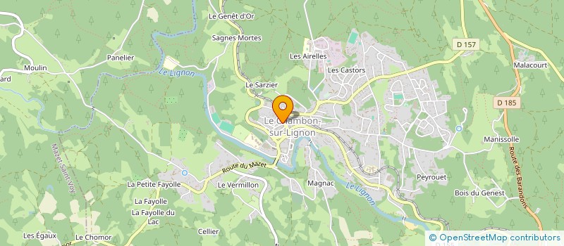 localisation de l'entreprise SOLUTIONS FOR AN INTEGRATED AND SUSTAINABLE MANAGEMENT OF AQUATIC ENVIRONMENTS à LE CHAMBON-SUR-LIGNON