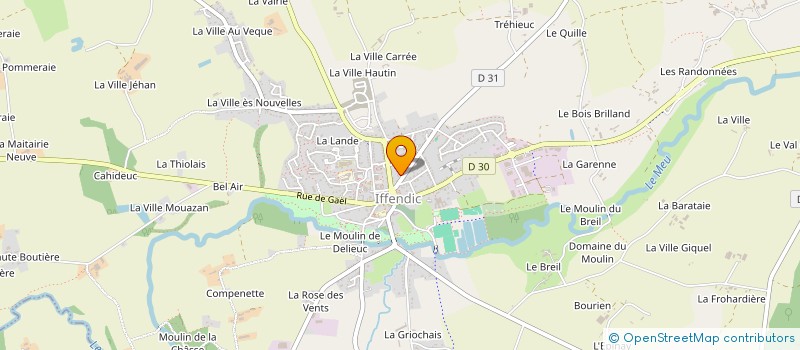 localisation de l'entreprise SOLUTIONS P.I.A.F. POLE D'INGENIERIE ET D'APPUI A LA FRANCOPHONIE  IFFENDIC