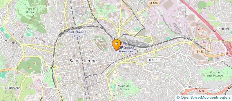 localisation de l'entreprise SOLUTIONS TECHNIQUES POUR L'INDUSTRIE - S.T.I.  SAINT-ETIENNE