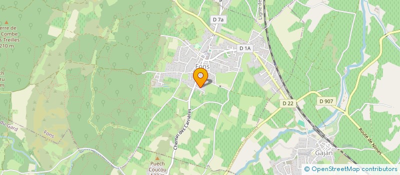 localisation de l'entreprise SOLUTIONS TP GENIE CIVIL  FONS