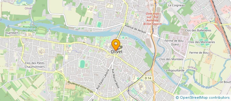 localisation de l'entreprise SOLUTIONS TRAVAUX  OLIVET