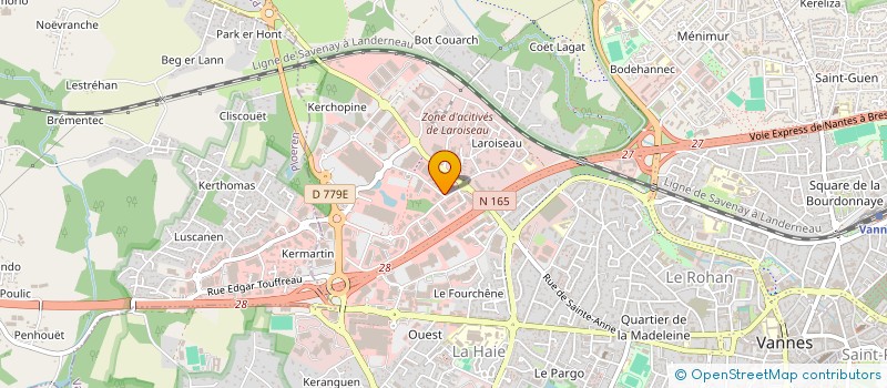 localisation de l'entreprise SOLUTIONS VITRAGES à VANNES